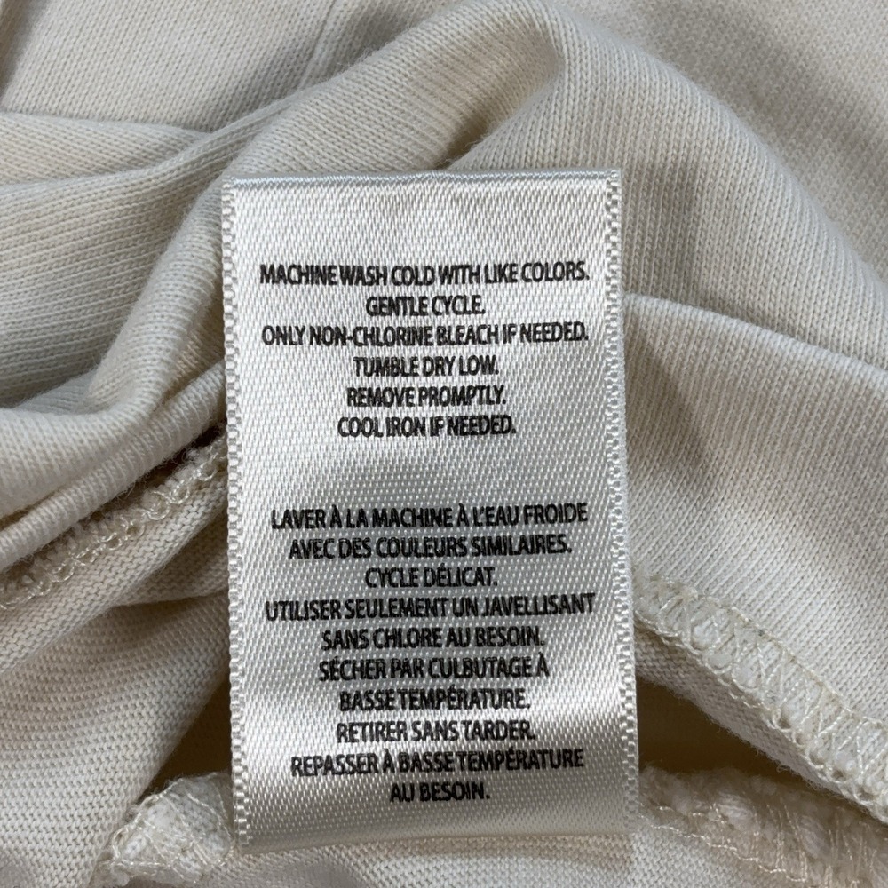 Elwood Vintage-Inspired Single Stitch T-Shirt Men's L Off-White Organic Cotton - Picture 15 of 16